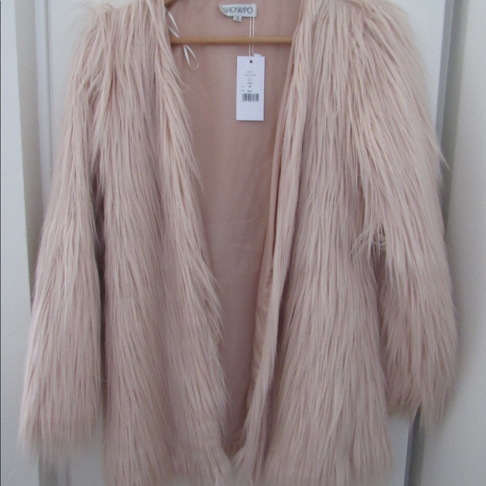 Faux-fur jacket.